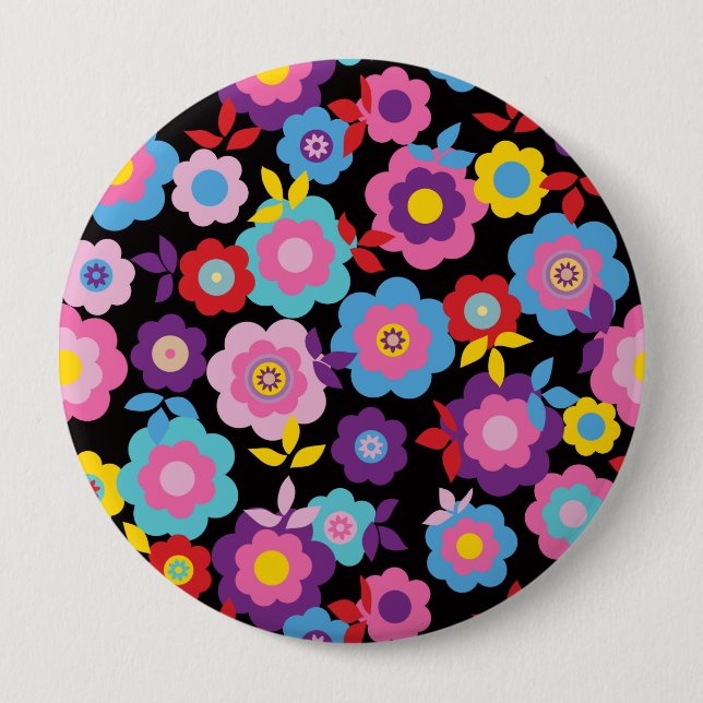 Eilin's Spring Flowers 10 Cm Round Badge (Front)