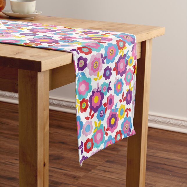 Eilin's Spring Flowers 2 Medium Table Runner (In Situ)