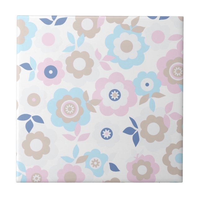 Eilin's Spring Flowers 3 Ceramic Tile (Front)