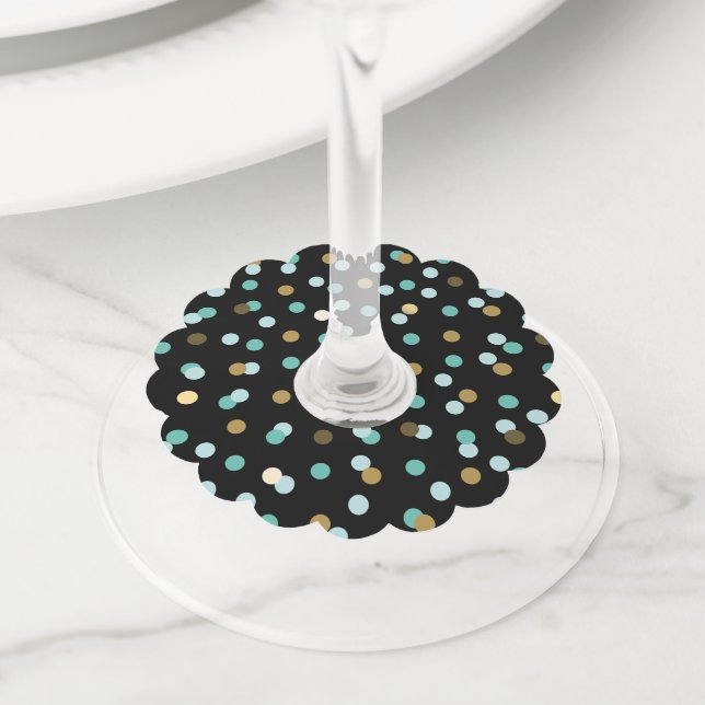 Eilin's Trendy Pattern Wine Glass Tag (Close Up)