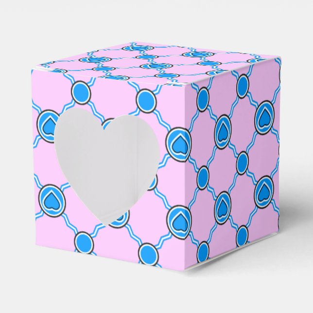 Ein blau weisses Herz Favour Box (Front Side)
