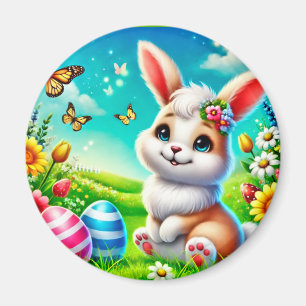 Ein glücklicher Hase Magnet