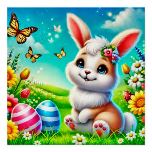 Ein glücklicher Hase Poster