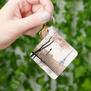 Ein Hauch von Paris - Aquarell - Key Ring