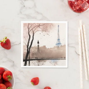 Ein Hauch von Paris - Aquarell - Napkin
