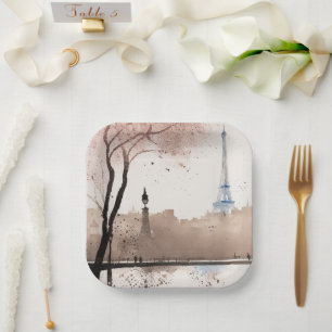 Ein Hauch von Paris - Aquarell - Paper Plate