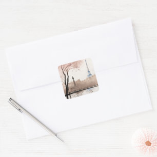 Ein Hauch von Paris - Aquarell - Square Sticker