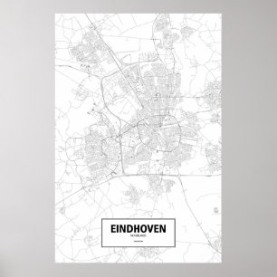 Eindhoven, Netherlands (black on white) Poster