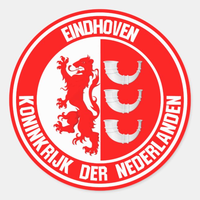 Eindhoven Round Emblem Classic Round Sticker (Front)