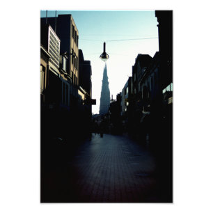 Eindhoven street & Catharinakerk, Netherlands Photo Print