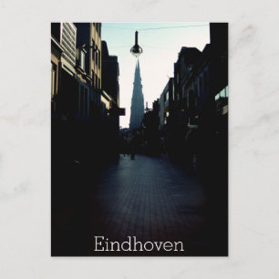 Eindhoven street & Catharinakerk, Netherlands Postcard