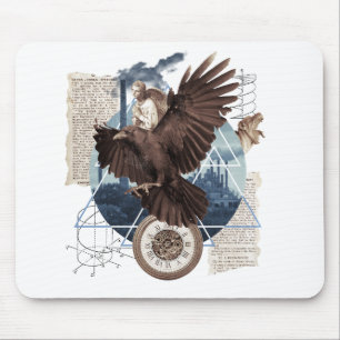 Eine schöne Collage mit Adler Klimaschutz Mouse Pad