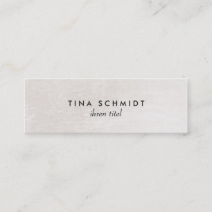 Einfache elegante Imitat Shimmery Weiße Mini Business Card