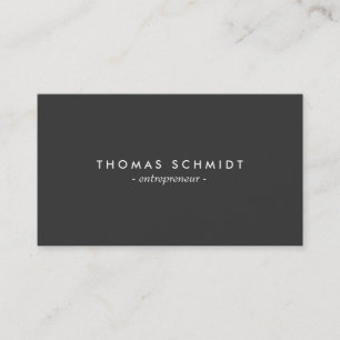 Einfache Minimalist Schwarz Moderne berufliche Business Card