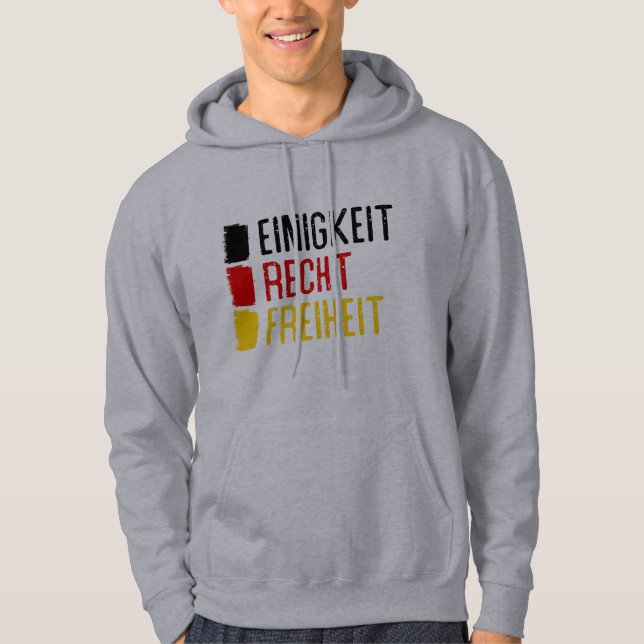Einigkeit Recht Freiheit Germany Motto Hoodie (Front)