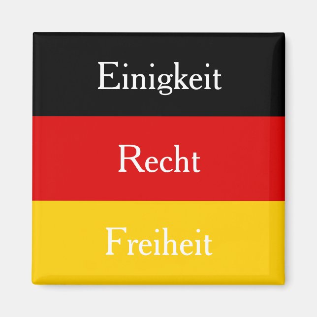 Einigkeit Recht Freiheit Personalizable German Magnet (Front)