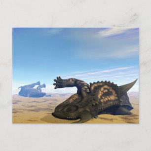 Einiosaurus dinosaurs dead postcard