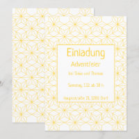 Einladung zu einer Feier, goldene Sterne