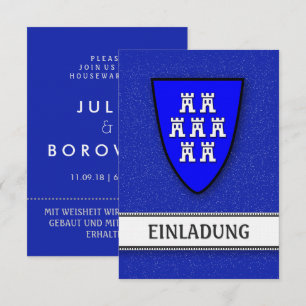 Einladungen Siebenbürgen Blau Invitation