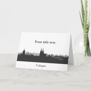 Einladungskarte mit Köln Skyline. Card