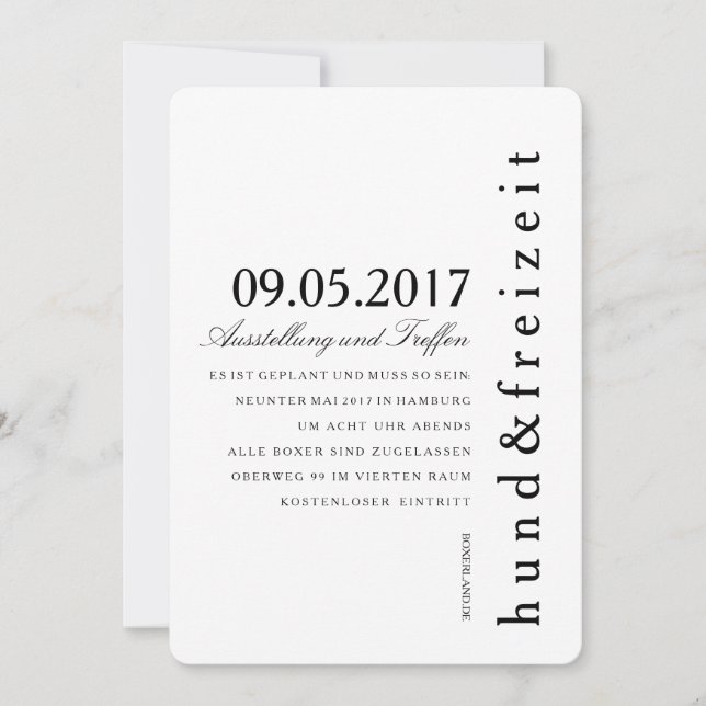Einladungskarten puristisch invitation (Front)