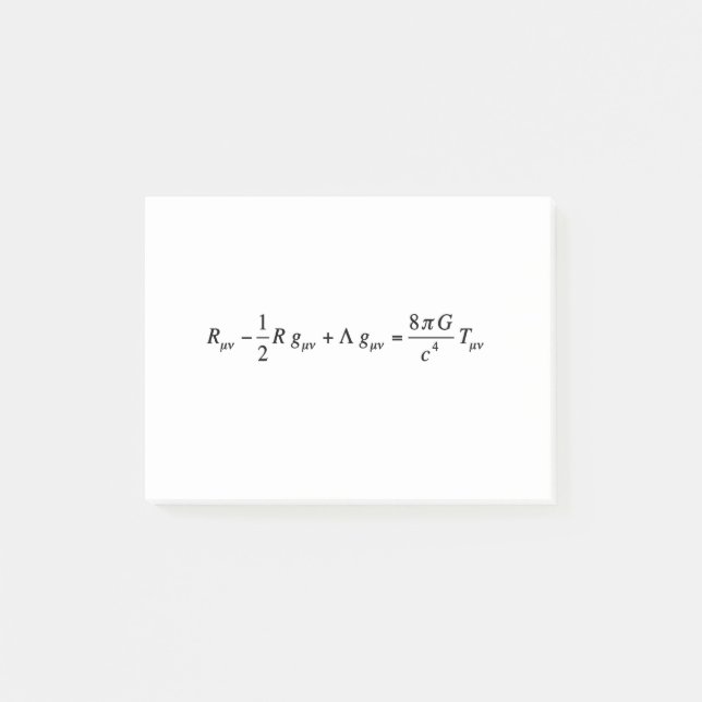 Einstein field equation of general relativity post-it notes (Front)