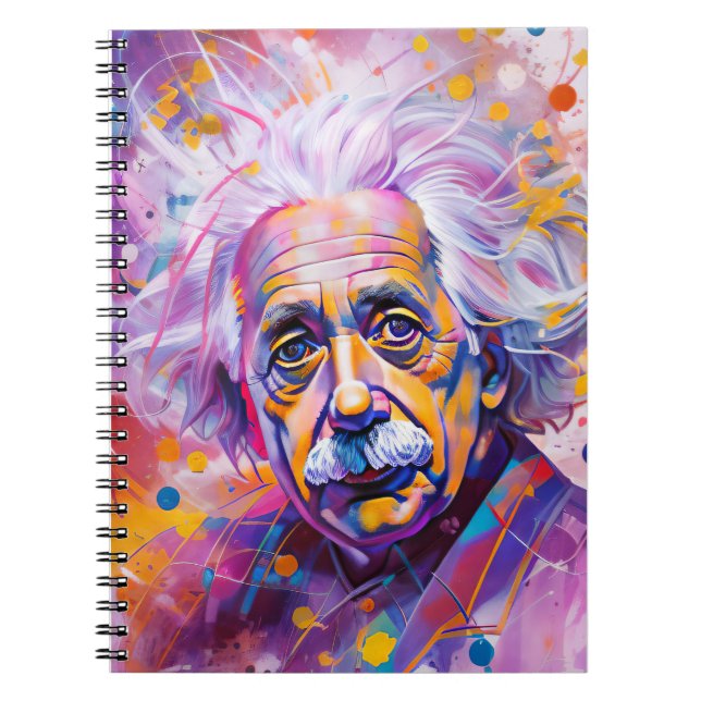 einstein neon notebook cover (Front)