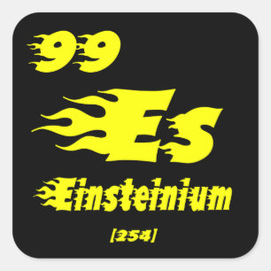 Einsteinium Square Sticker