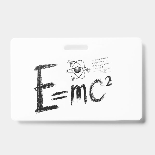  Einstein's Theory of Relativity. Formula ID Badge (Front)