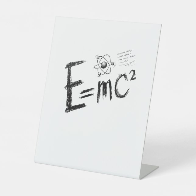  Einstein's Theory of Relativity. Formula Pedestal Sign (Front)