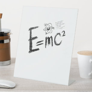 Einstein's Theory of Relativity. Formula Pedestal Sign