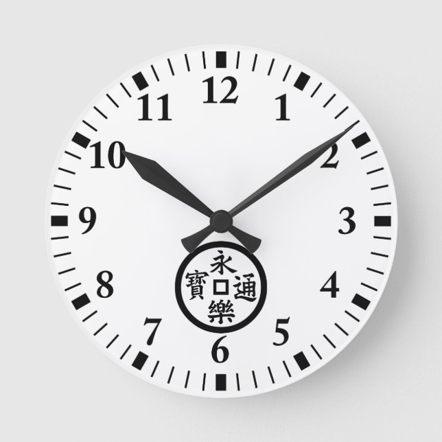 Eiraku coin round clock (Front)