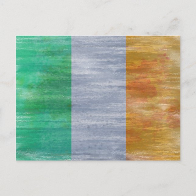 Eire distressed flag postcard (Front)
