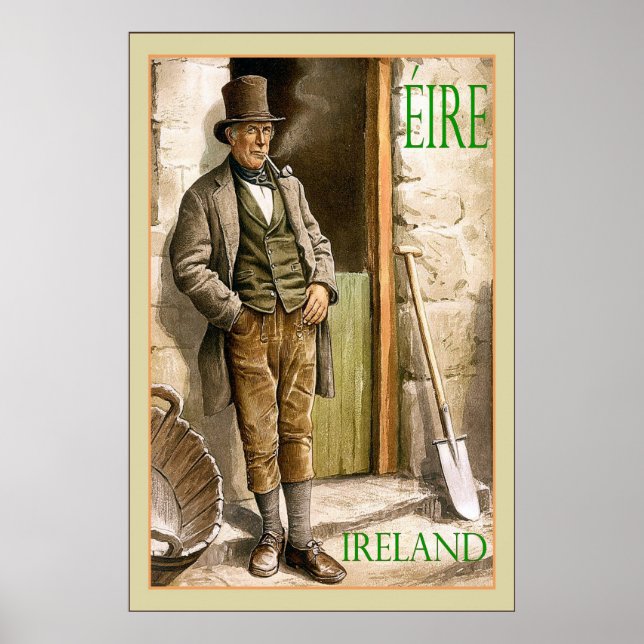 Éire ~ Ireland ~ Vintage Travel Poster (Front)