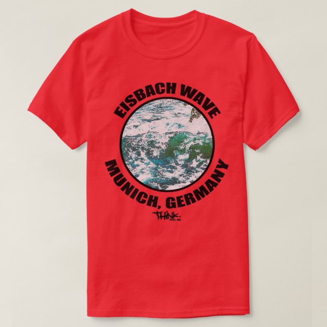 Eisbach wave Munich Germany Surf T-Shirt (Design Front)