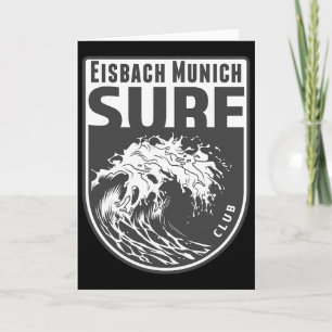 Eisch, Munich Surf Souvenir Surfing Waves Vacation Card