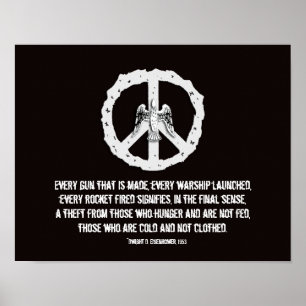 Eisenhower Quotation Peace Poster Print