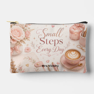 Eitable Every Day Cute Motivational Floral Design Accessory Pouch