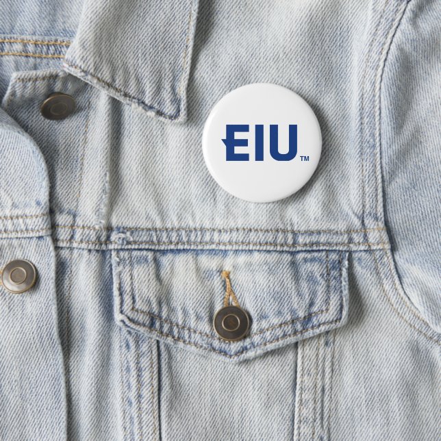 EIU Block Letter 6 Cm Round Badge (In Situ)