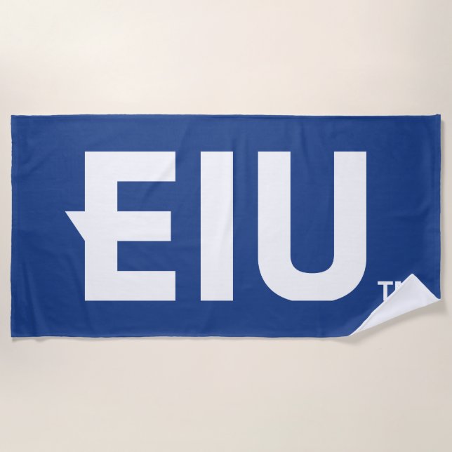 EIU Block Letter Beach Towel (Front)