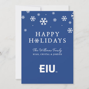 EIU Block Letter Holiday Card