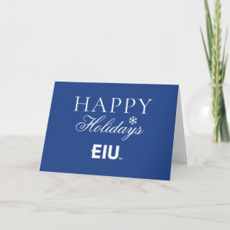 EIU Block Letter Holiday Card