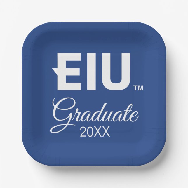 EIU Block Letter Paper Plate (Front)