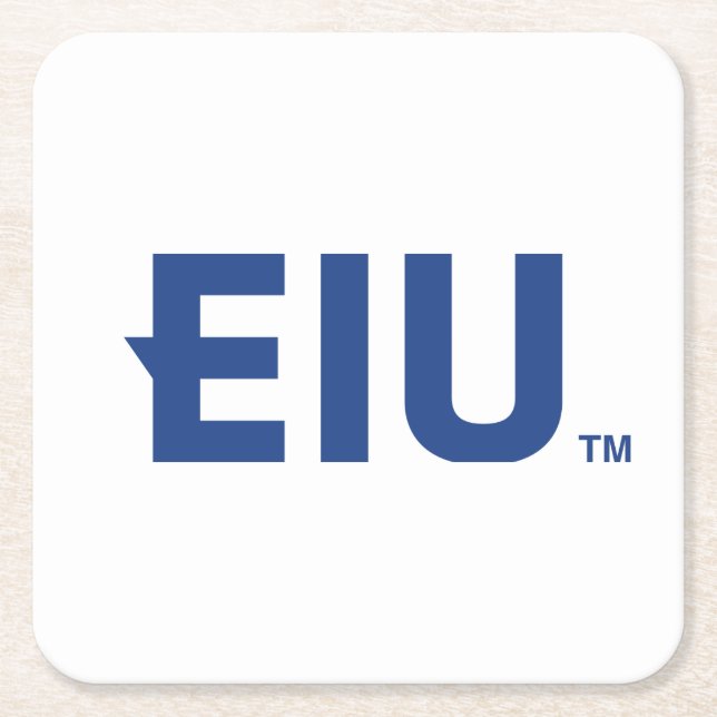 EIU Block Letter Square Paper Coaster (Front)