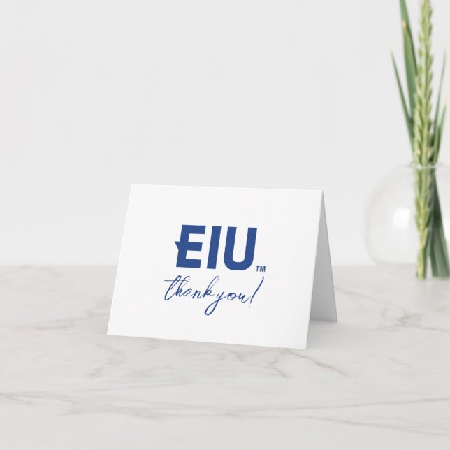 EIU Block Letter Thank You Card (Front)