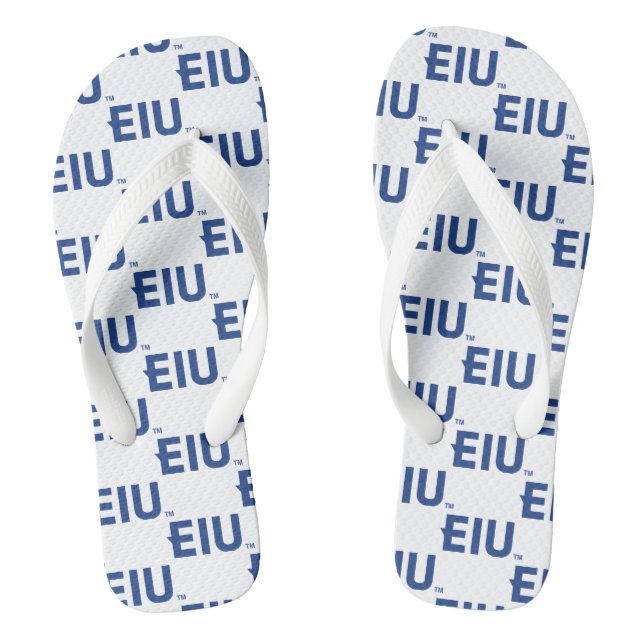 EIU Block Letter Thongs (Footbed)