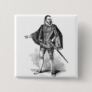 Eizabethan Costumes 15 Cm Square Badge