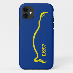 "EJ257" STI  Blue / Yellow Silhouette iPhone 11 Case