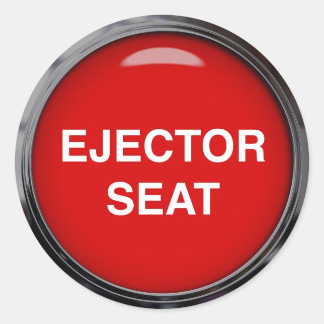 Ejector Seat button Classic Round Sticker (Front)