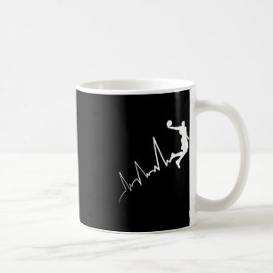 EKG frequency of basketball player heartbeat dunki Coffee Mug